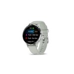 GARMIN Montre connectée Garmin Venu 3S 41mm en acier Silver, boîtier vert sauge et bracelet en silicone vert sauge