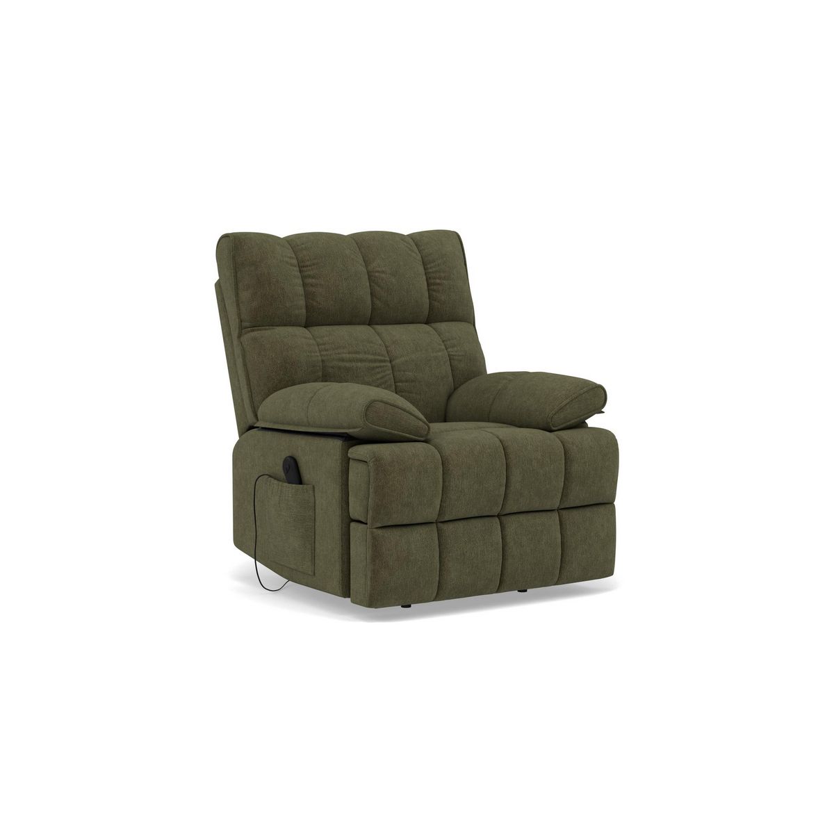 BEST MOBILIER Chandler - fauteuil relax électrique en velours texturé