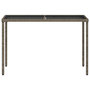 Voir la diapositive 4 : VIDAXL Table de jardin dessus en verre gris 115x54x74cm resine tressee