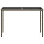 Voir la diapositive 4 : VIDAXL Table de jardin dessus en verre gris 115x54x74cm resine tressee
