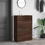 Voir la diapositive 3 : VIDAXL Armoire a chaussures 2 tiroirs rabattables chene marron