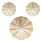 ATMOSPHERA Lot de 3 Décorations Murales  Leslie  33cm Or