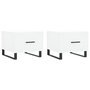 Voir la diapositive 2 : VIDAXL Tables basses 2 pcs blanc 50x50x40 cm bois d'ingenierie