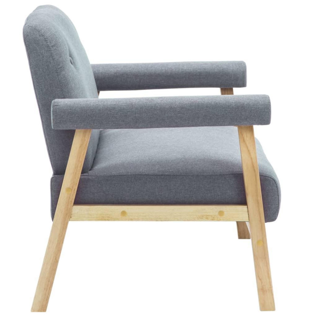 VIDAXL Canape a 2 places Tissu Gris clair