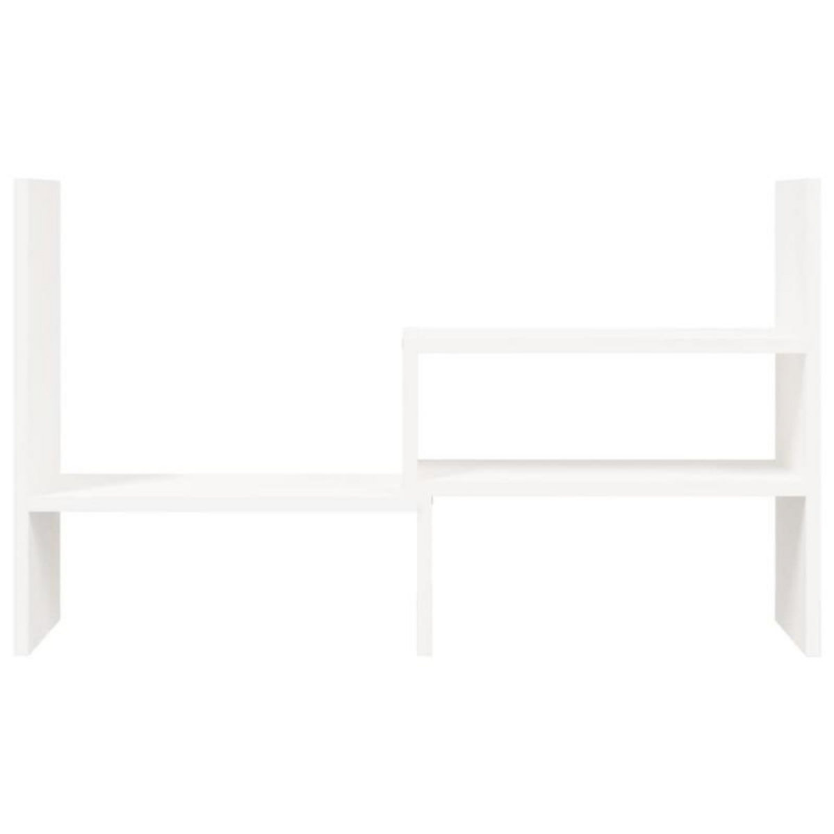 VIDAXL Support pour moniteur Blanc (39 72)x17x43 cm Bois de pin solide