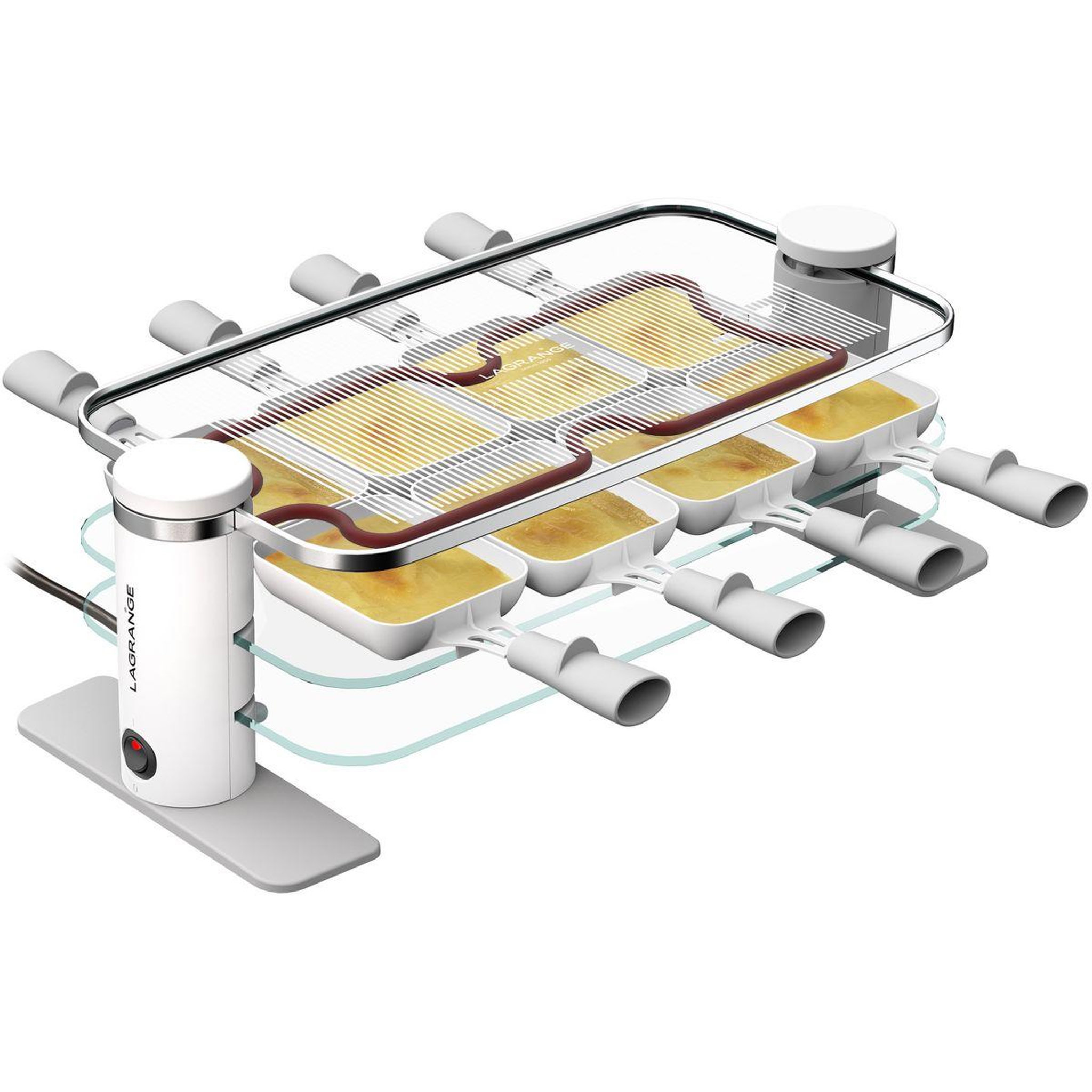 Voir la diapositive 2 : LAGRANGE Raclette x8 transparence céramique v2