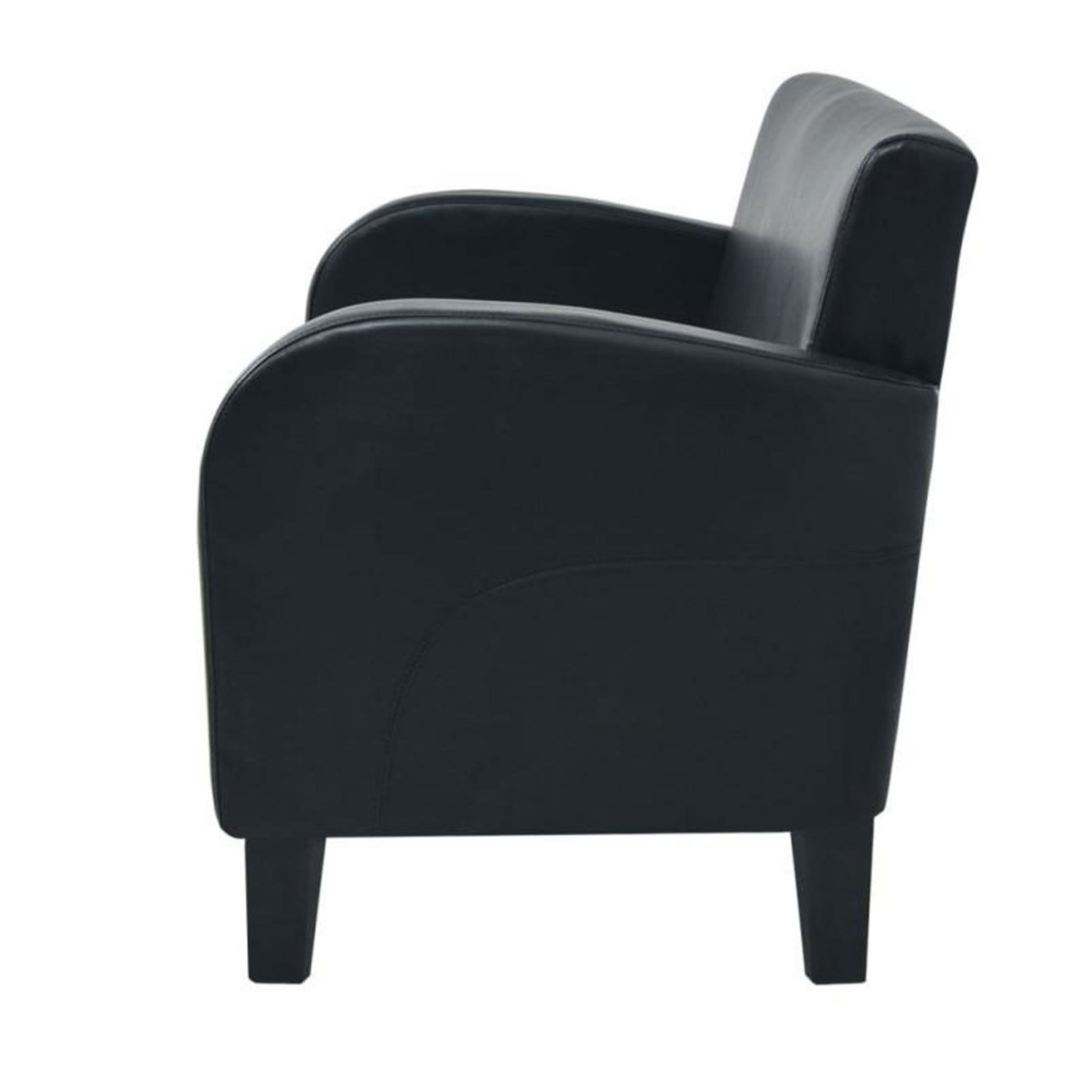 VIDAXL Canapé à 2 places Cuir synthétique Noir