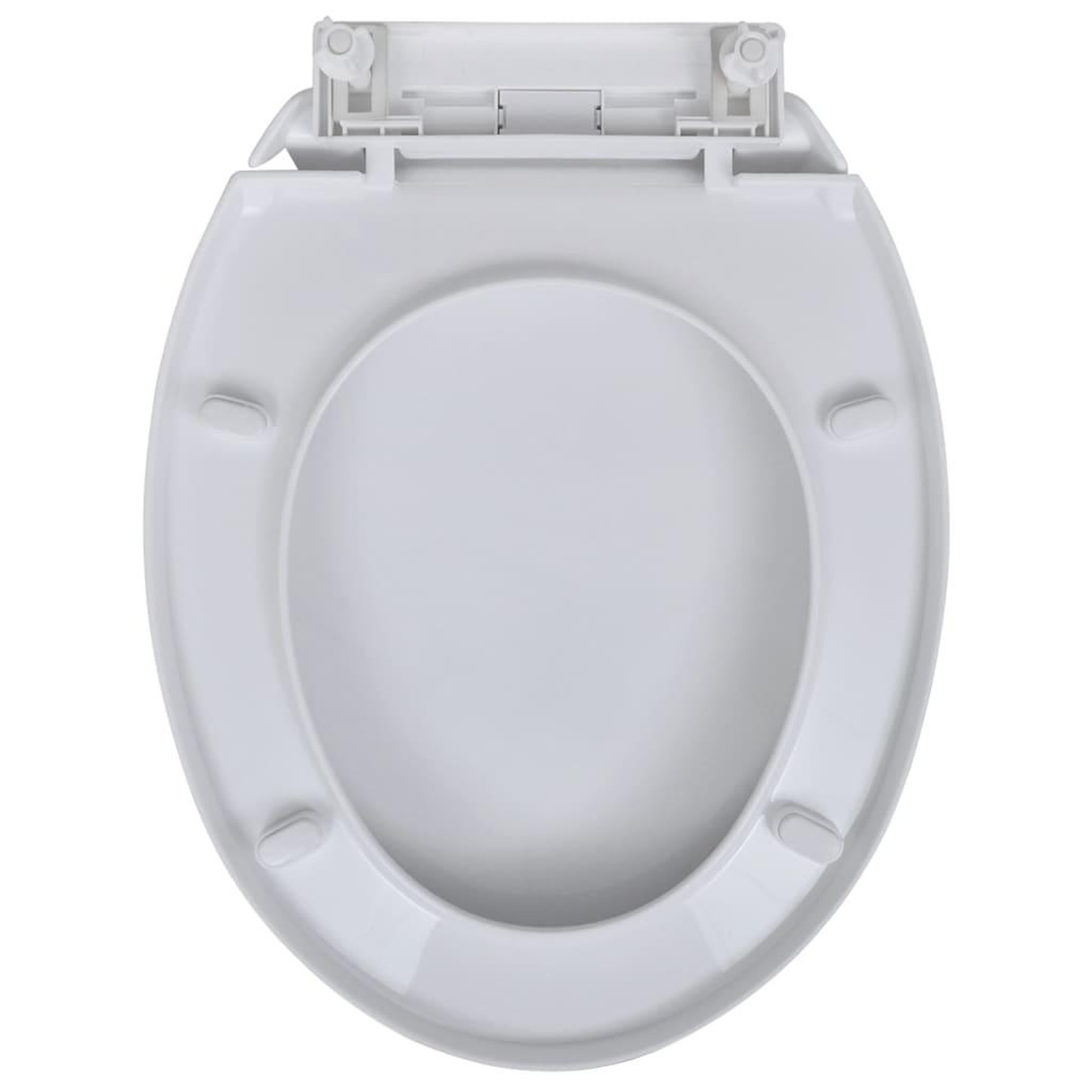 Voir la diapositive 4 : VIDAXL Abattant wc avec frein de chute 2 pcs plastique blanc