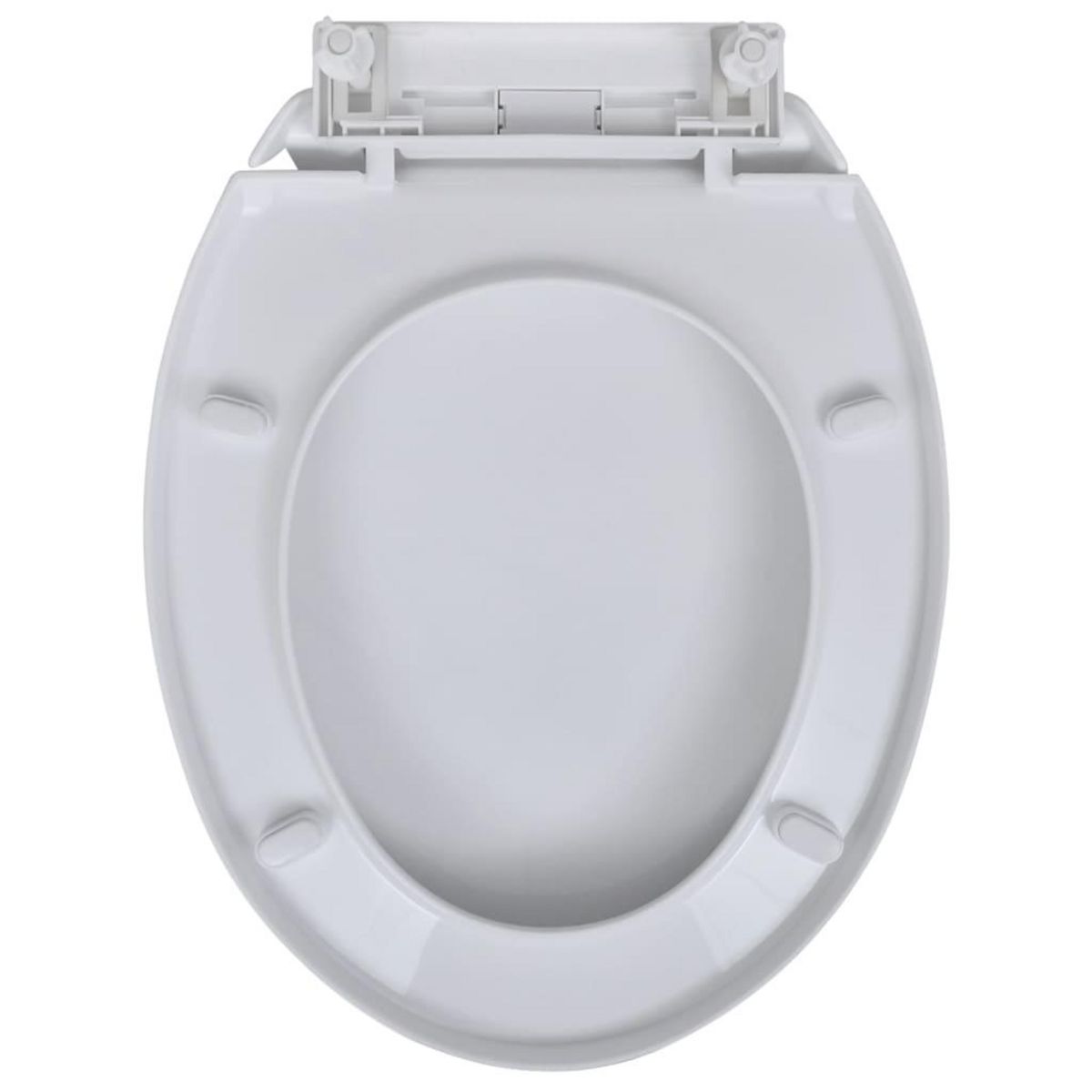 VIDAXL Abattant WC avec frein de chute 2 pcs Plastique Blanc