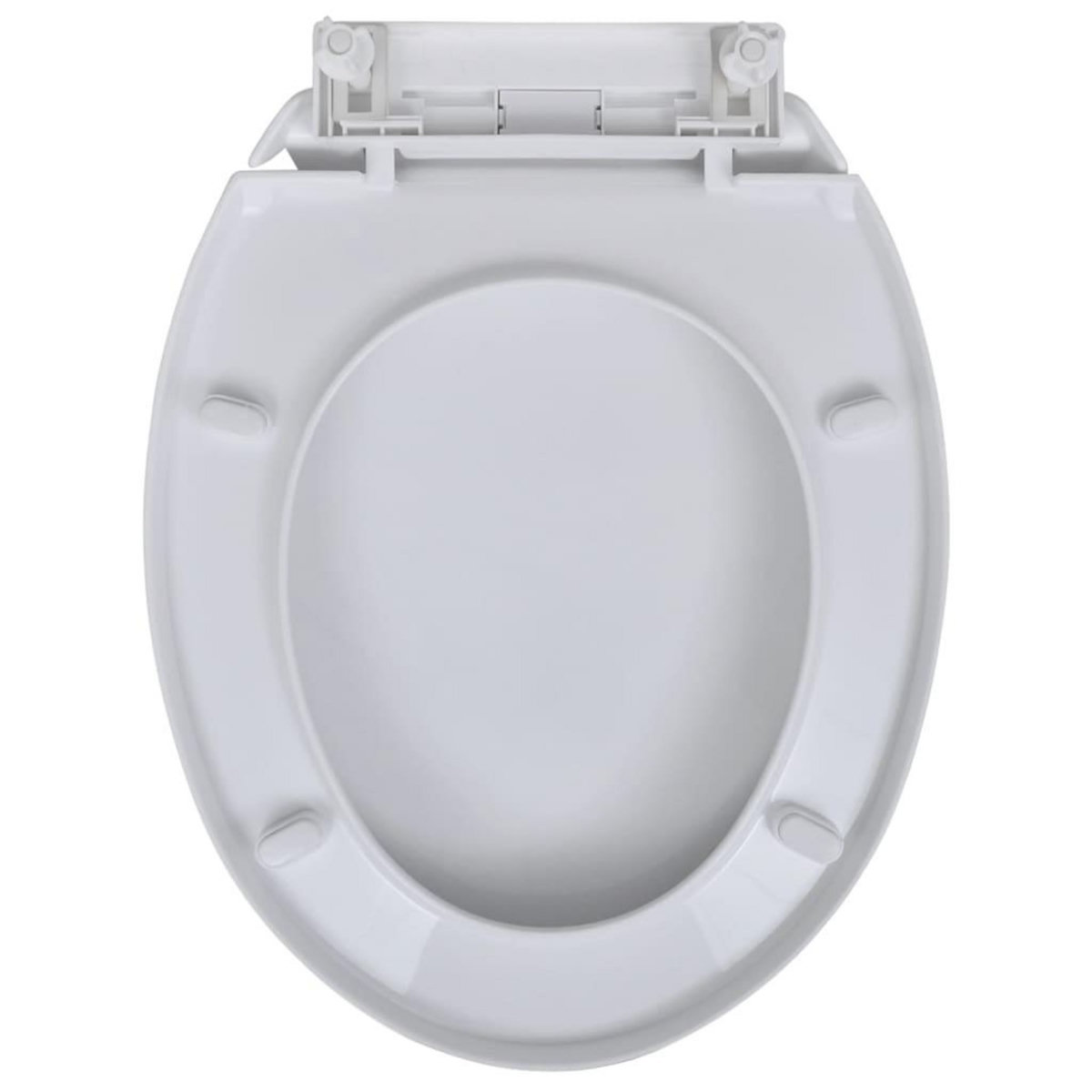 VIDAXL Abattant WC avec frein de chute 2 pcs Plastique Blanc