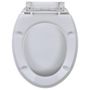Voir la diapositive 4 : VIDAXL Abattant WC avec frein de chute 2 pcs Plastique Blanc