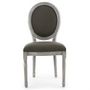Voir la diapositive 2 : Paris Prix Lot de 2 Chaises Médaillon  Quing  Tissu Gris