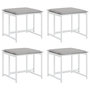 Voir la diapositive 2 : VIDAXL Tabourets de jardin avec coussins 4pcs blanc acier et textilene