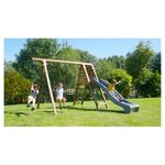Soulet Portique balançoire avec toboggan - Bois - H2,24 m - FLEUR 