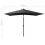 Voir la diapositive 6 : VIDAXL Parasol de jardin avec LED et mat en acier anthracite 2x3 m