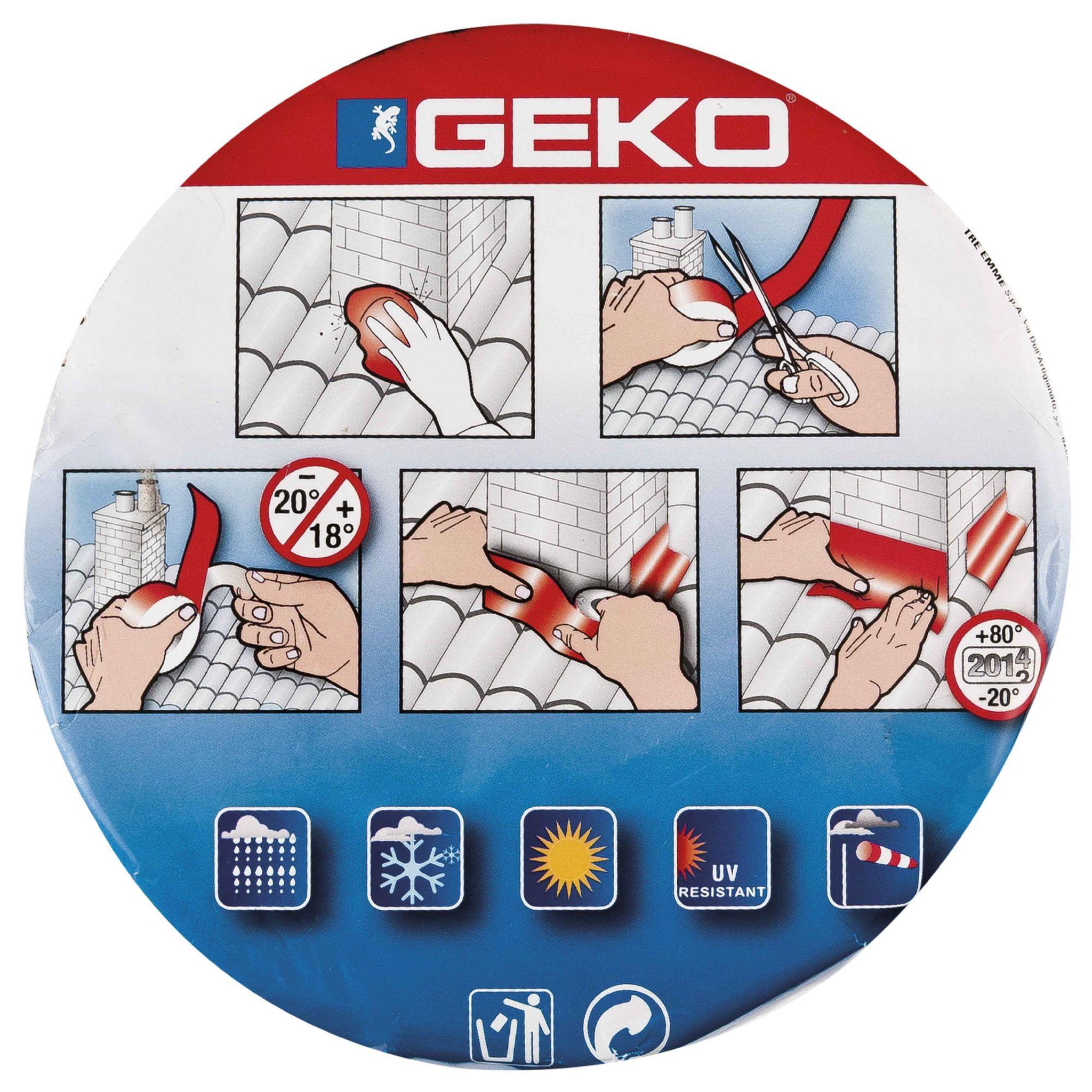 Voir la diapositive 3 : Geko Bande étanchéité alu et bitume 10mx9.5cm