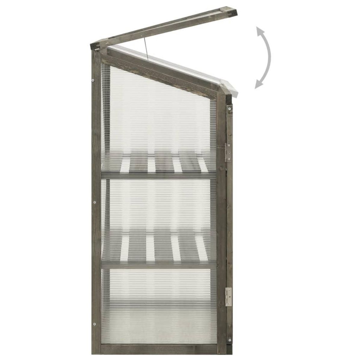 VIDAXL Serre 60x45x100 cm Bois de sapin