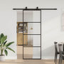 Voir la diapositive 1 : VIDAXL Porte coulissante kit de quincaillerie noir 76x205 cm verre ESG