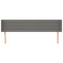 Voir la diapositive 3 : VIDAXL Tete de lit avec oreilles Gris fonce 203x16x78/88 cm Tissu