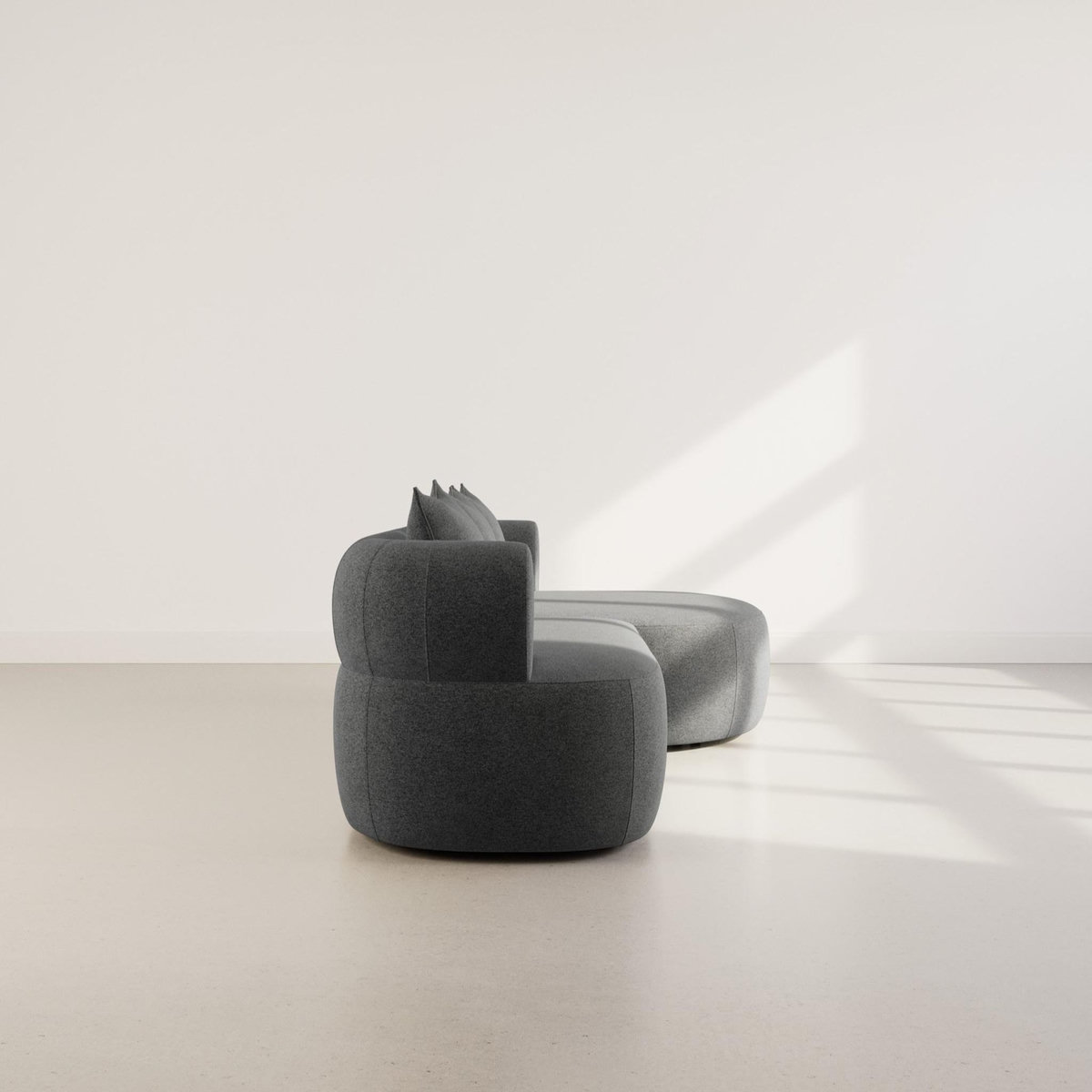 LISA DESIGN Angela - canapé d'angle droit 4 places en velours texturé