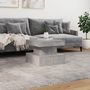 Voir la diapositive 4 : VIDAXL Table basse avec lumieres LED gris beton 50x50x40 cm