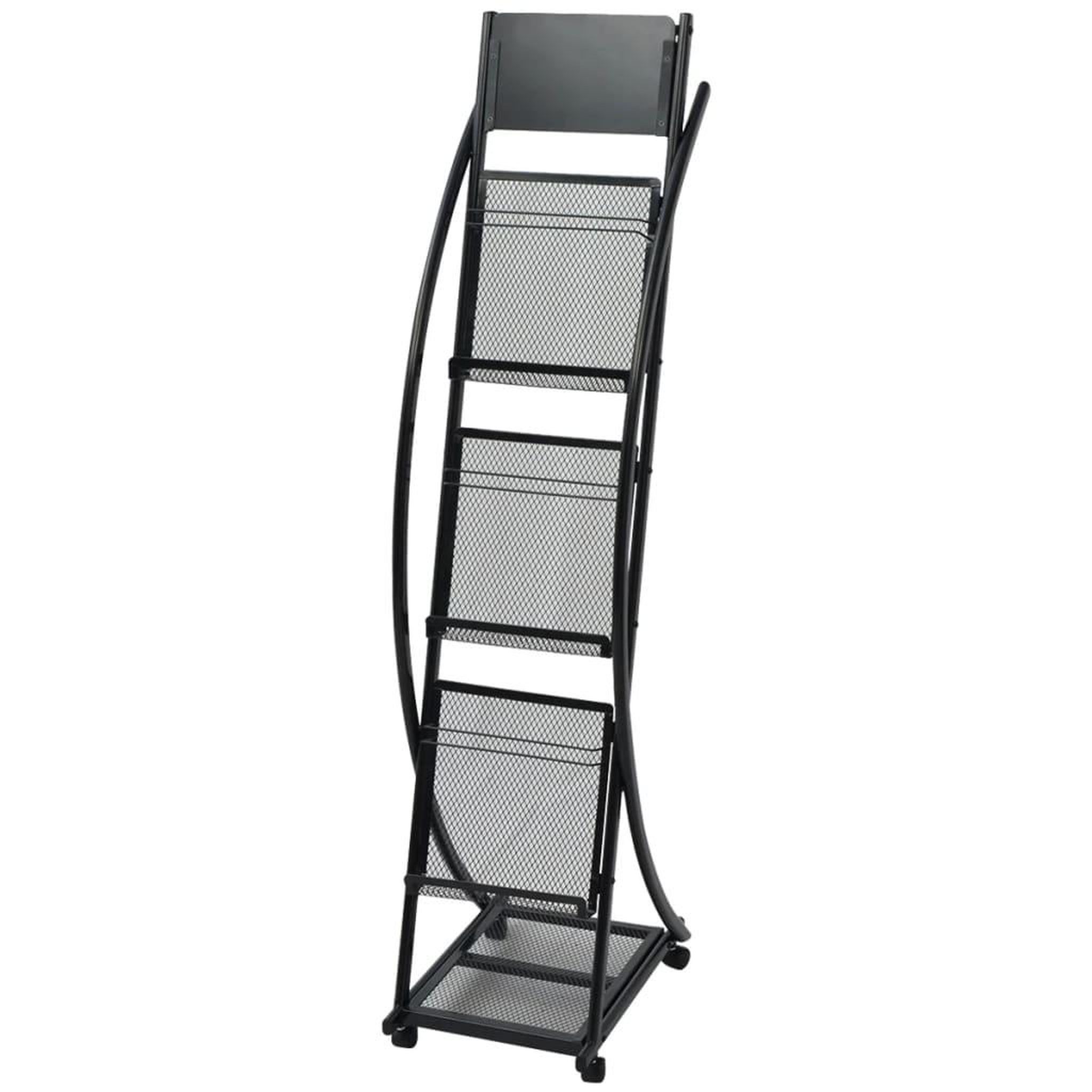 VIDAXL Porte-revue 40 x 32 x 131 cm noir a4