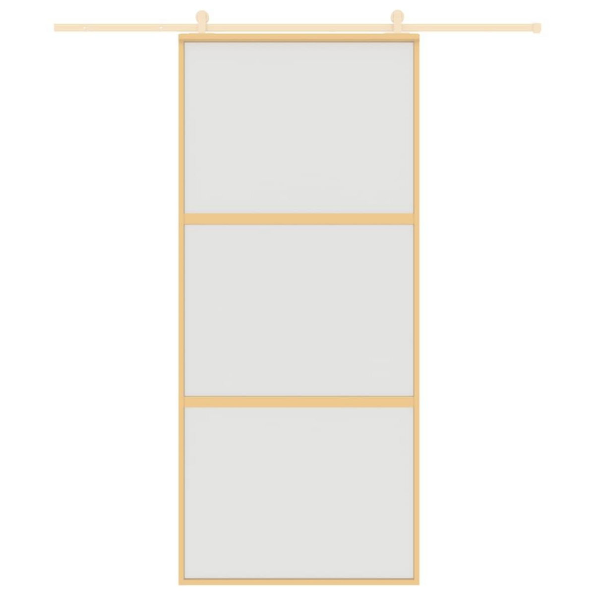 VIDAXL Porte coulissante dore 90x205 cm verre ESG depoli et aluminium