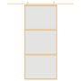 Voir la diapositive 3 : VIDAXL Porte coulissante dore 90x205 cm verre ESG depoli et aluminium