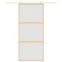 Voir la diapositive 3 : VIDAXL Porte coulissante dore 90x205 cm verre ESG depoli et aluminium