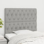 Voir la diapositive 1 : VIDAXL Tetes de lit 2 pcs Gris clair 90x7x78/88 cm Tissu
