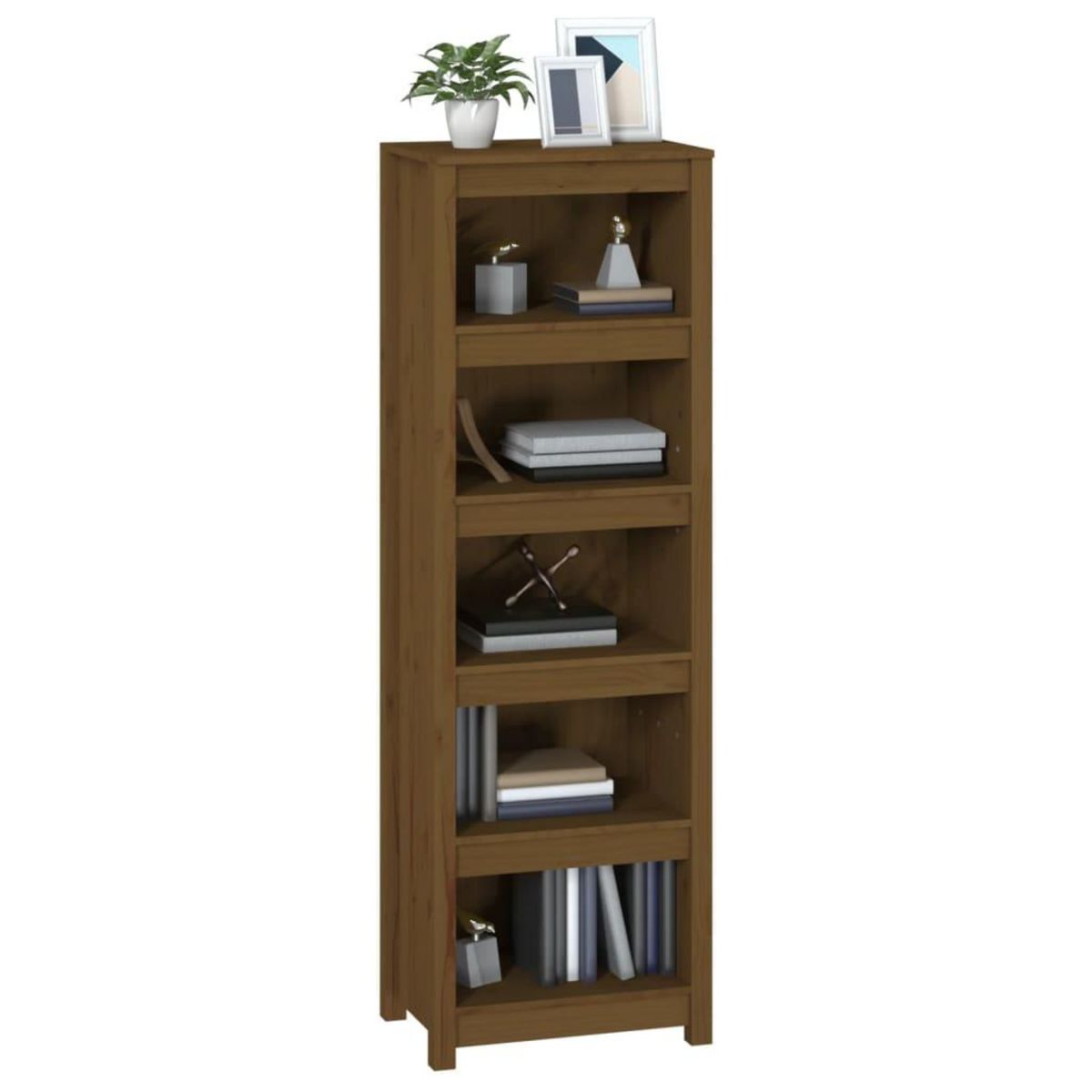 VIDAXL Bibliotheque Marron miel 50x35x154 cm Bois de pin massif