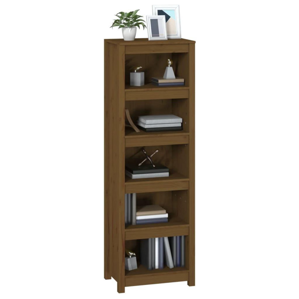 VIDAXL Bibliotheque Marron miel 50x35x154 cm Bois de pin massif