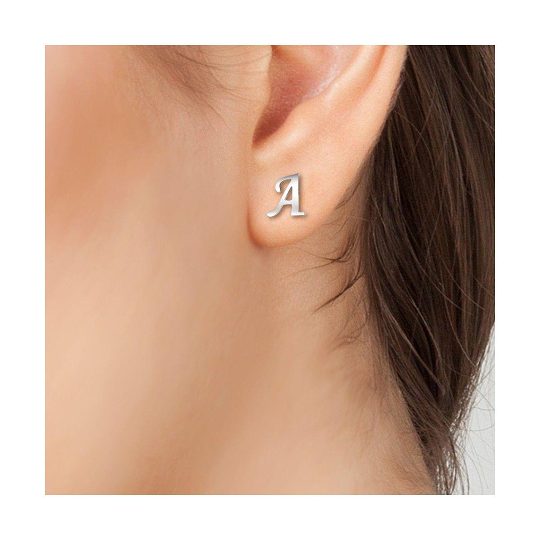 Voir la diapositive 2 : SC BOHEME Boucles d'oreilles lettre A par SC Bohème