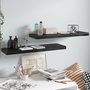 Voir la diapositive 1 : VIDAXL Etagere murale flottante 2 pcs Noir brillant 80x23,5x3,8 cm MDF