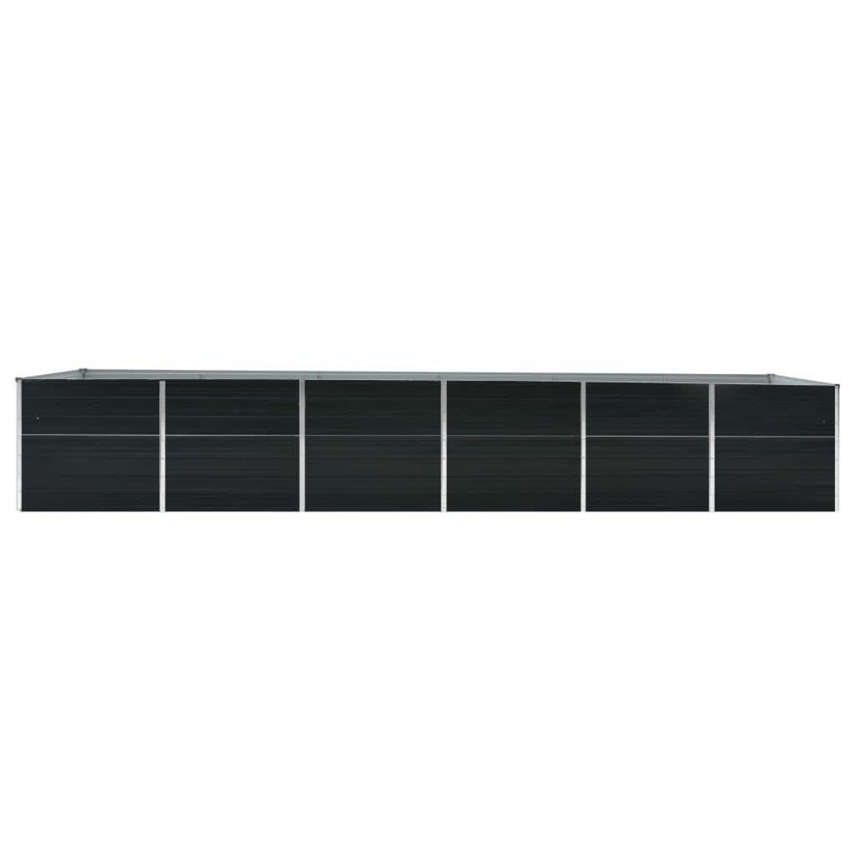 VIDAXL Lit sureleve de jardin Acier galvanise 480x80x77 cm Anthracite