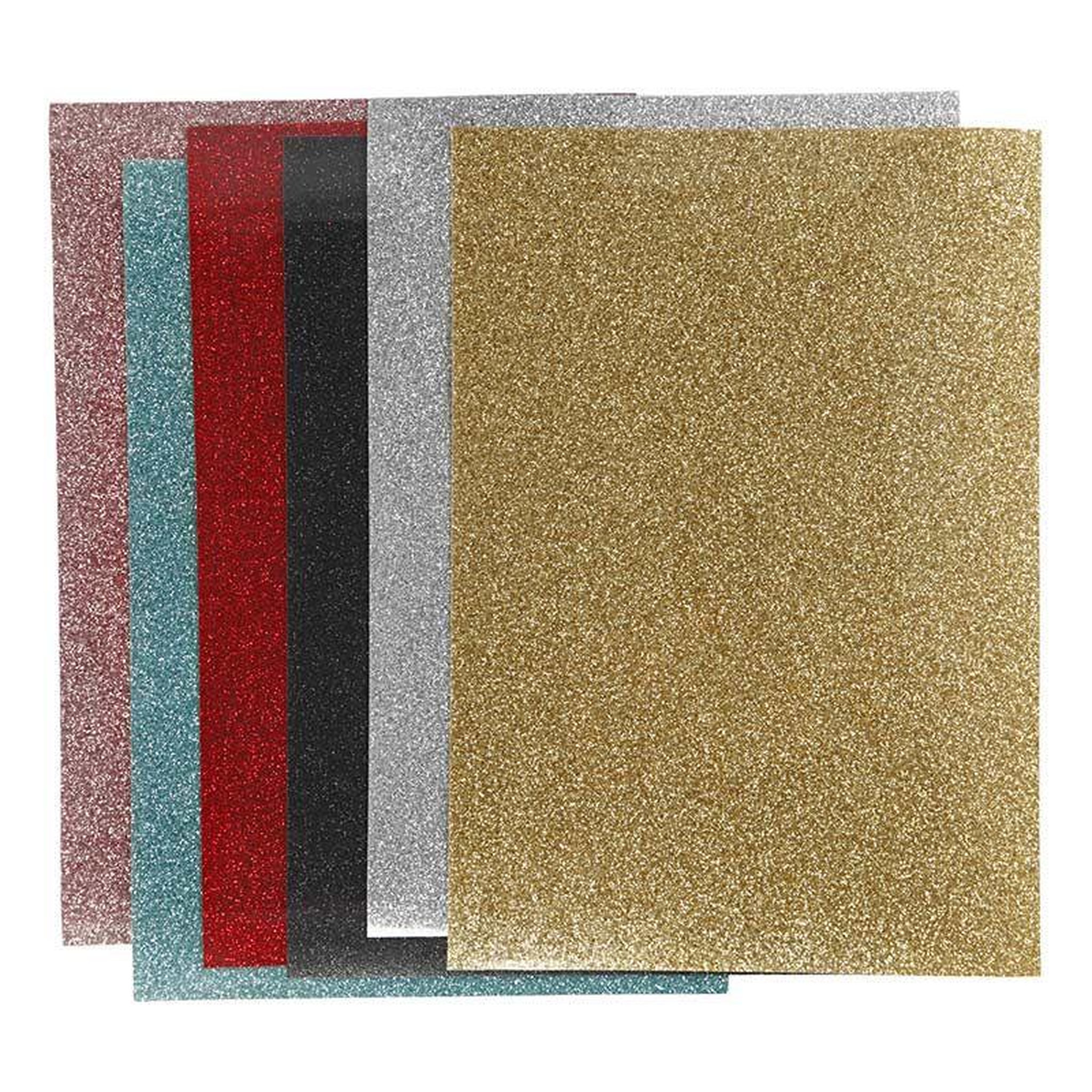 CREATIV COMPANY Flex - 6 Feuilles thermocollantes à paillettes colorées - 148 mm x 210 mm