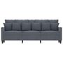Voir la diapositive 3 : VIDAXL Canape a 3 places Gris fonce 180 cm Velours