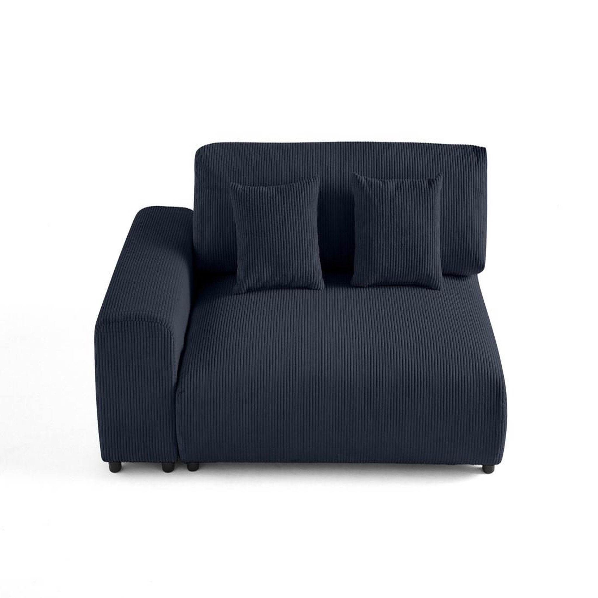 Voir la diapositive 1 : BEST MOBILIER Garance - module d'assise 2 places avec accoudoir gauche - en velours côtelé