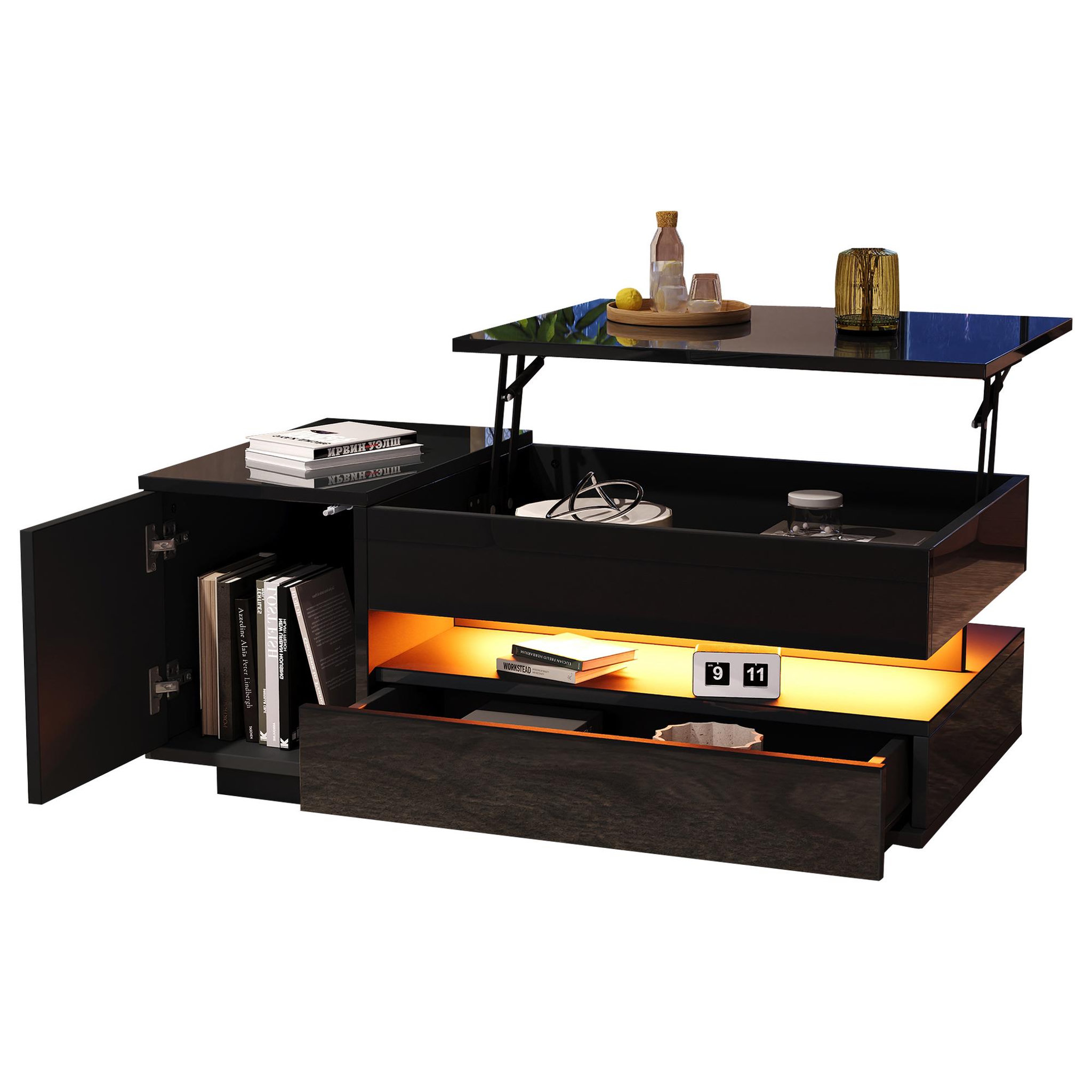 MERAX Table basse. Coloris disponibles : Noir, Blanc