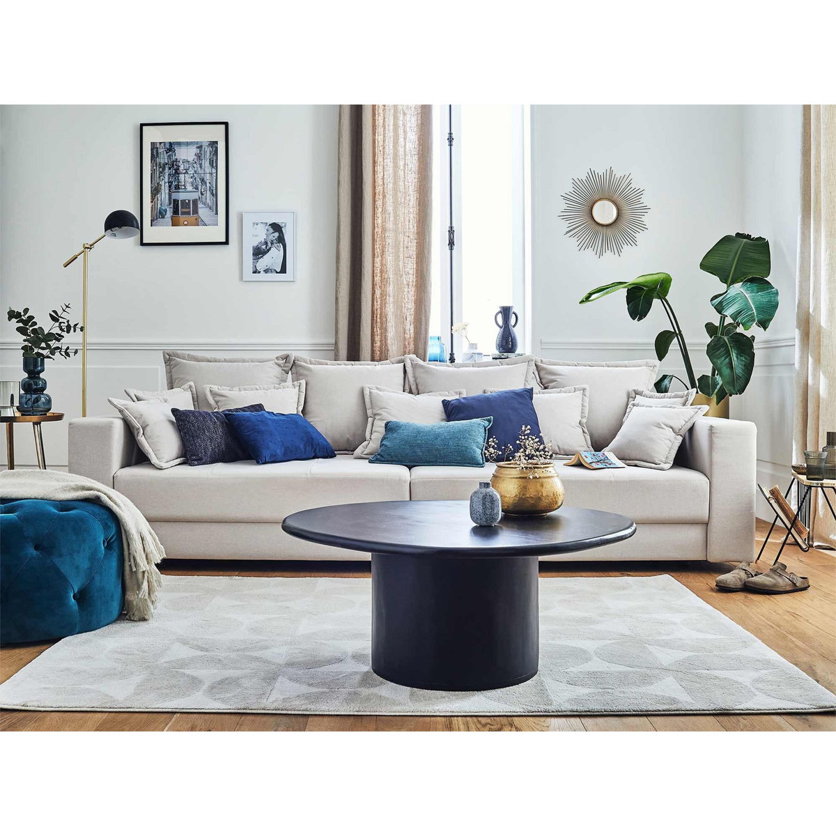 LISA DESIGN Lys - canapé droit 4 places - en tissu