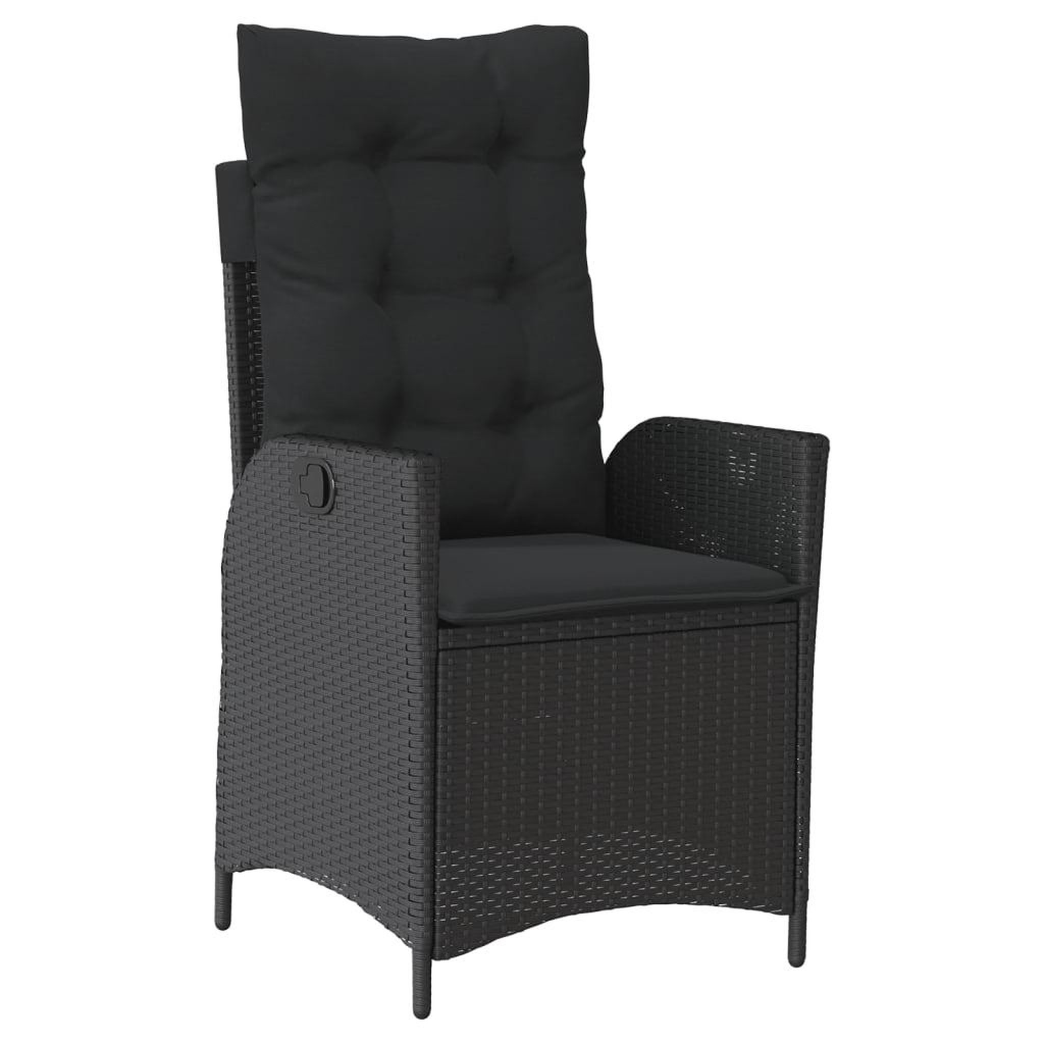 Voir la diapositive 4 : VIDAXL Ensemble a manger de jardin coussins 5pcs Noir Resine tressee