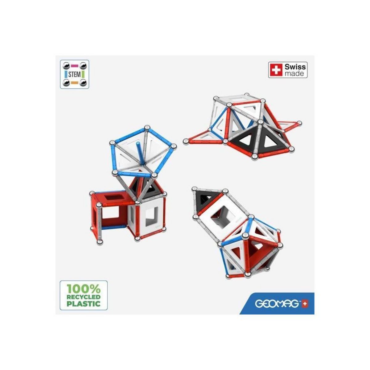 Geomag Jeu de construction magnétique - GEOMAG - Classic Panels - Navette NASA - 70 pieces - Magnétique - Des 3 ans