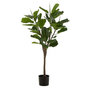 Voir la diapositive 1 : Paris Prix Plante Artificielle en Pot  Ficus  129cm Vert & Noir