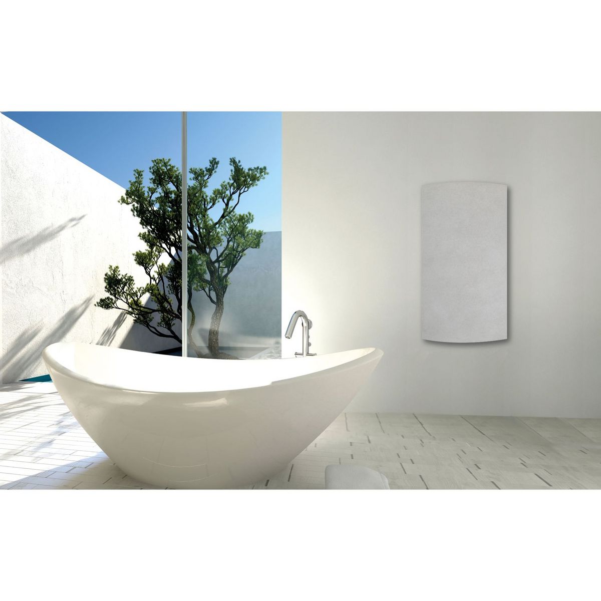 MAZDA Radiateur sèche-serviettes Dual Kherr 2.0 Curve 44x80 Silex pearl 1000W