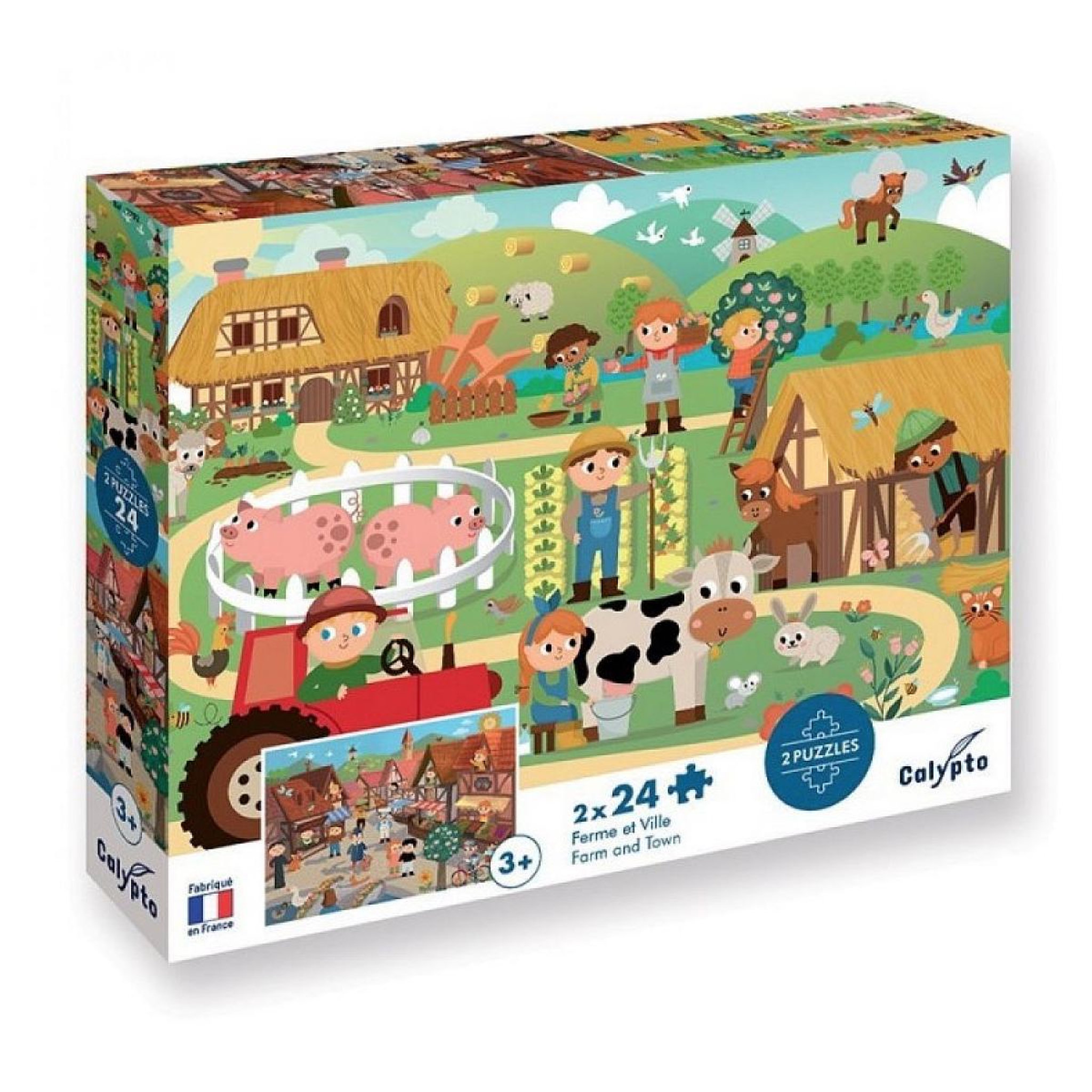 Sentosphere puzzle 2X24 P Ferme et Ville