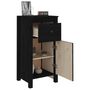 Voir la diapositive 4 : VIDAXL Buffet Noir 40x35x80 cm Bois massif de pin