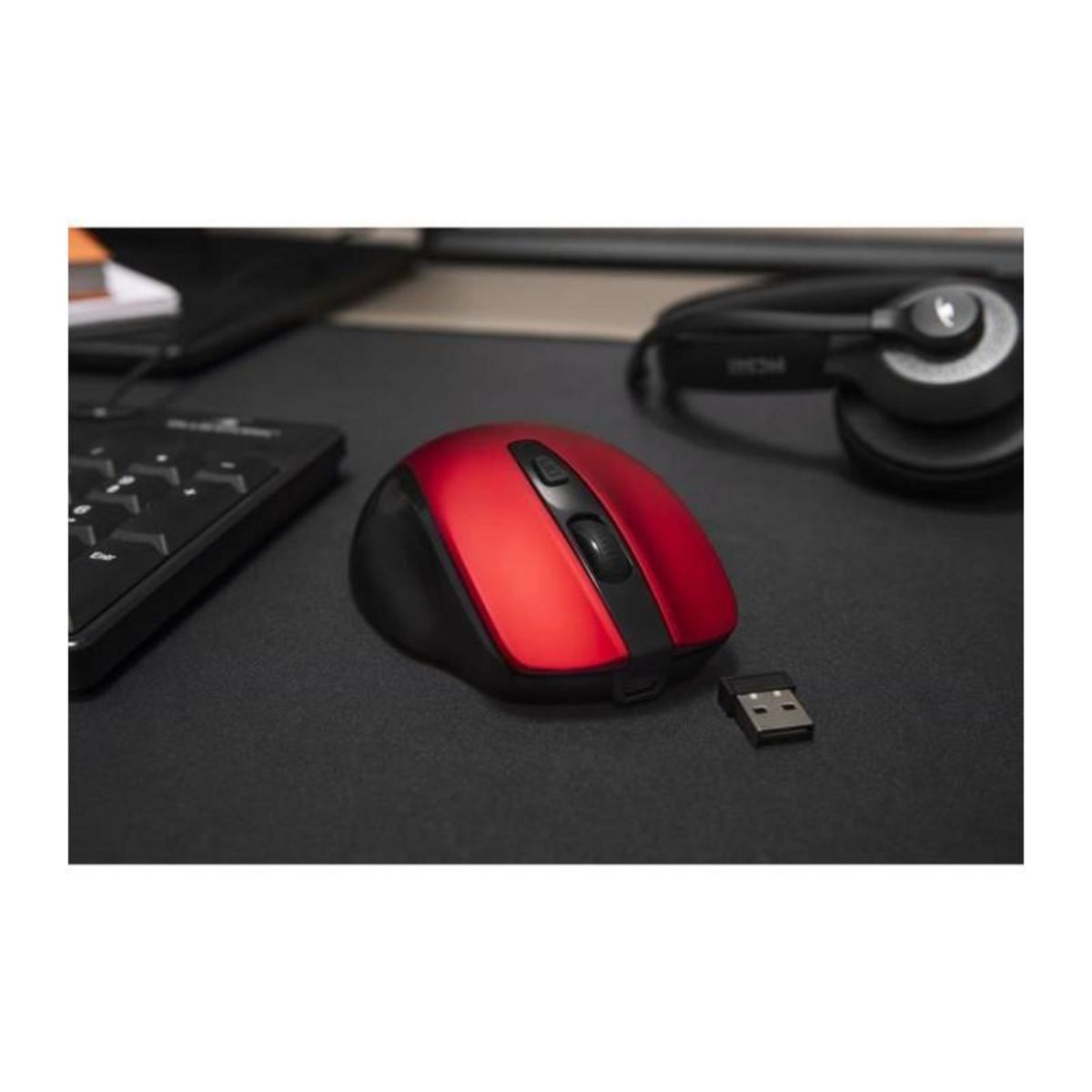 BLUESTORK Souris Sans Fil - BLUESTORK - OFFICE 75 - Rechargeable - PC/MAC - Rouge