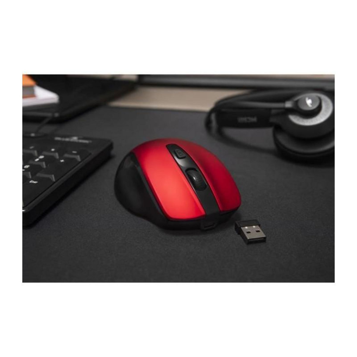 BLUESTORK Souris Sans Fil - BLUESTORK - OFFICE 75 - Rechargeable - PC/MAC - Rouge