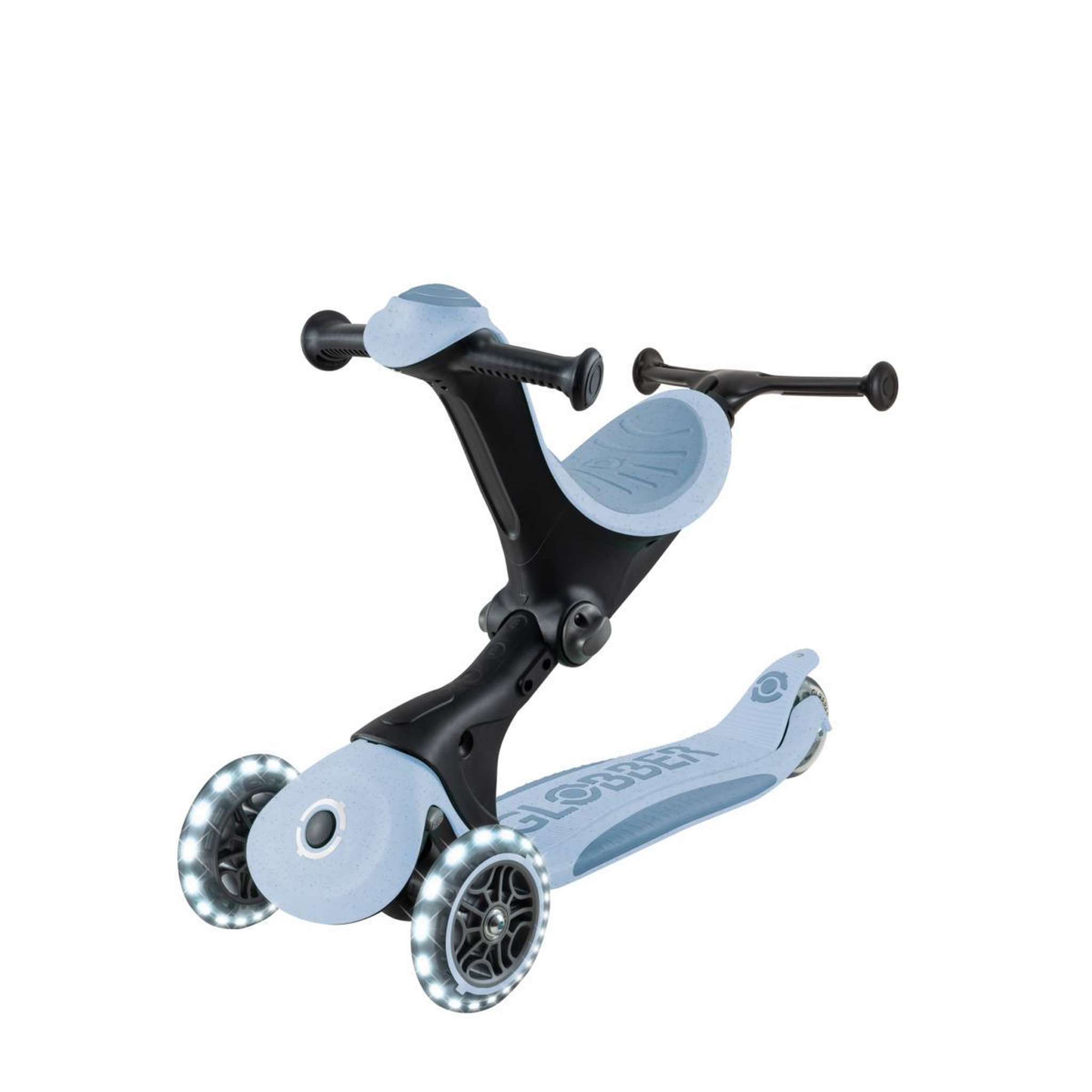 Voir la diapositive 3 : Globber Trottinette Go Up Deluxe Lights Eco-Logic 360° Bleu
