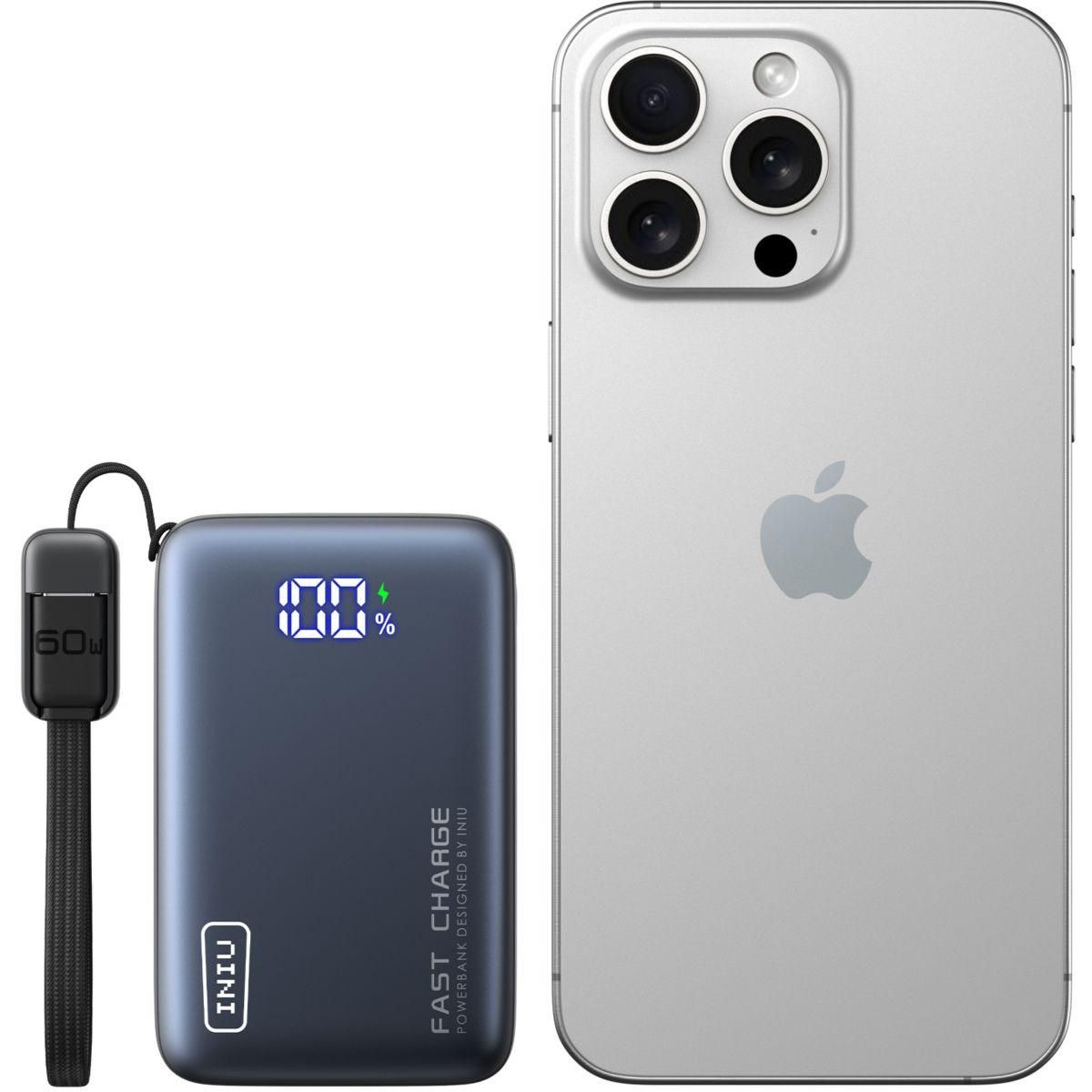 INIU Batterie externe 10 000 mAh Pocket Pro S